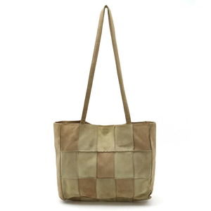 Chanel Patchwork Tote Bag Suede Beige